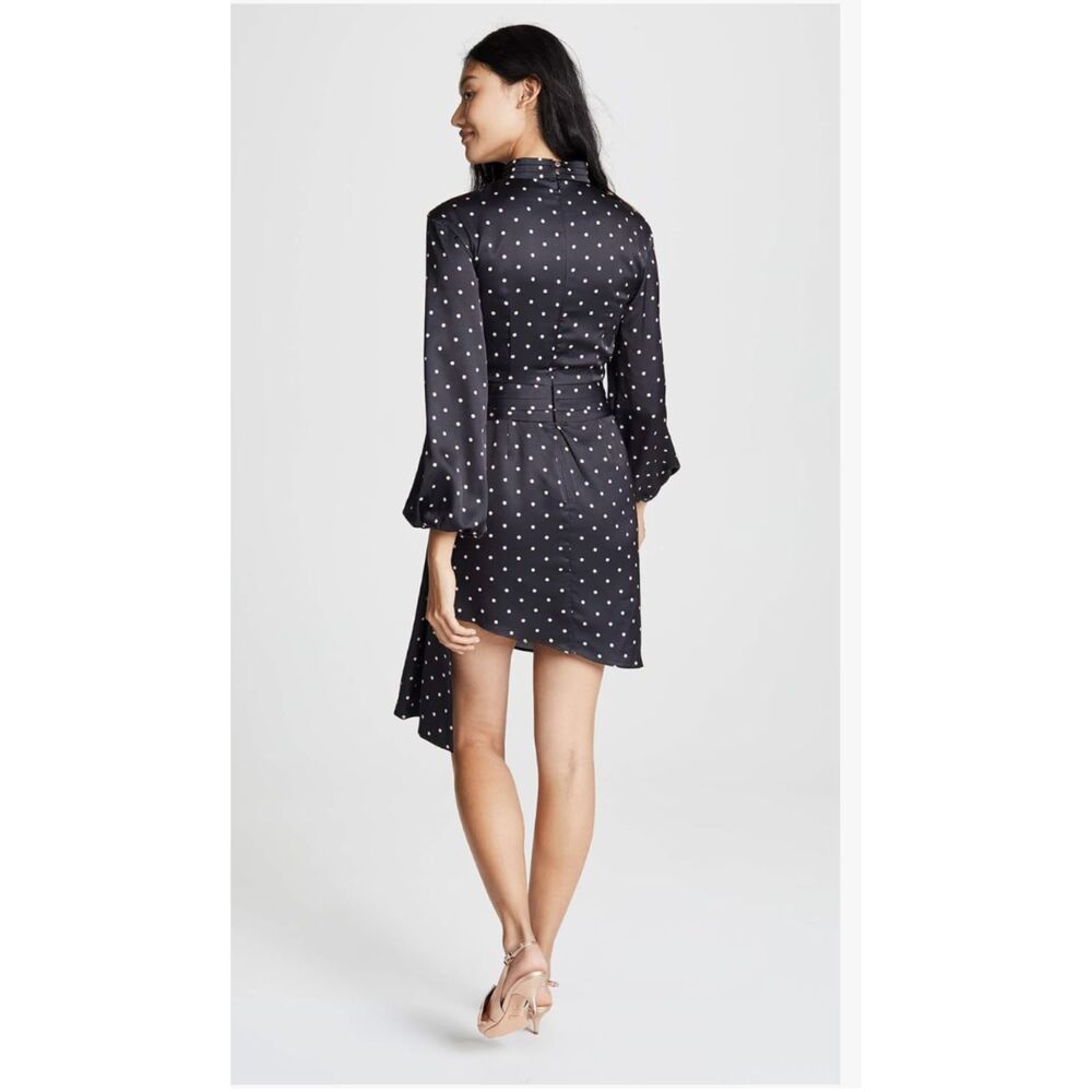 NWT Keepsake The Label Women's Hold Back Mock Neck Long Sleeve Mini Dress w/Sash - Picture 3 of 11